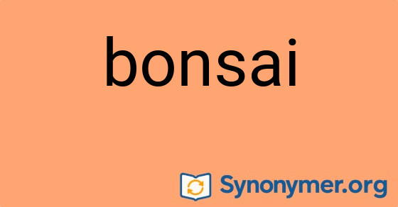 Bild som illustrerar ordet bonsai och dess synonymer.