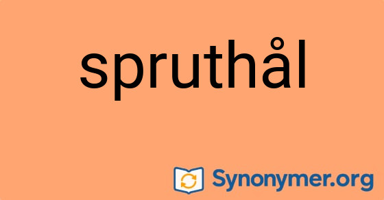 Bild som illustrerar ordet spruthål och dess synonymer.
